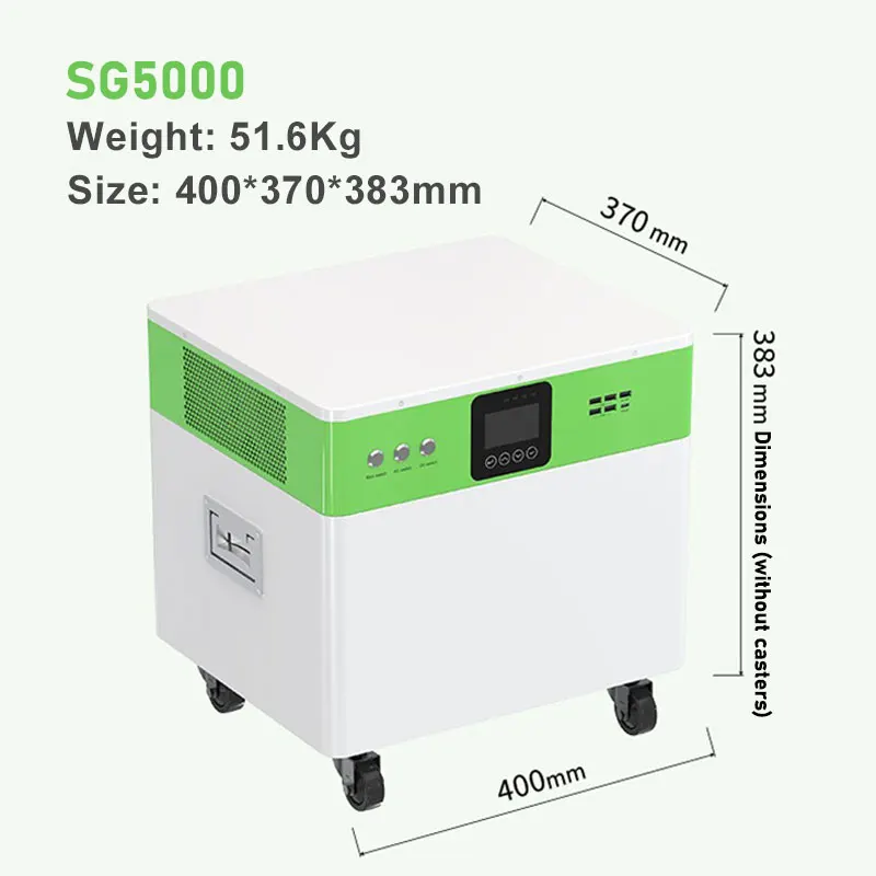 New Arrival 5000W Power Station Portable Solar Generator with AC Outlet for RV Camping Outdoor