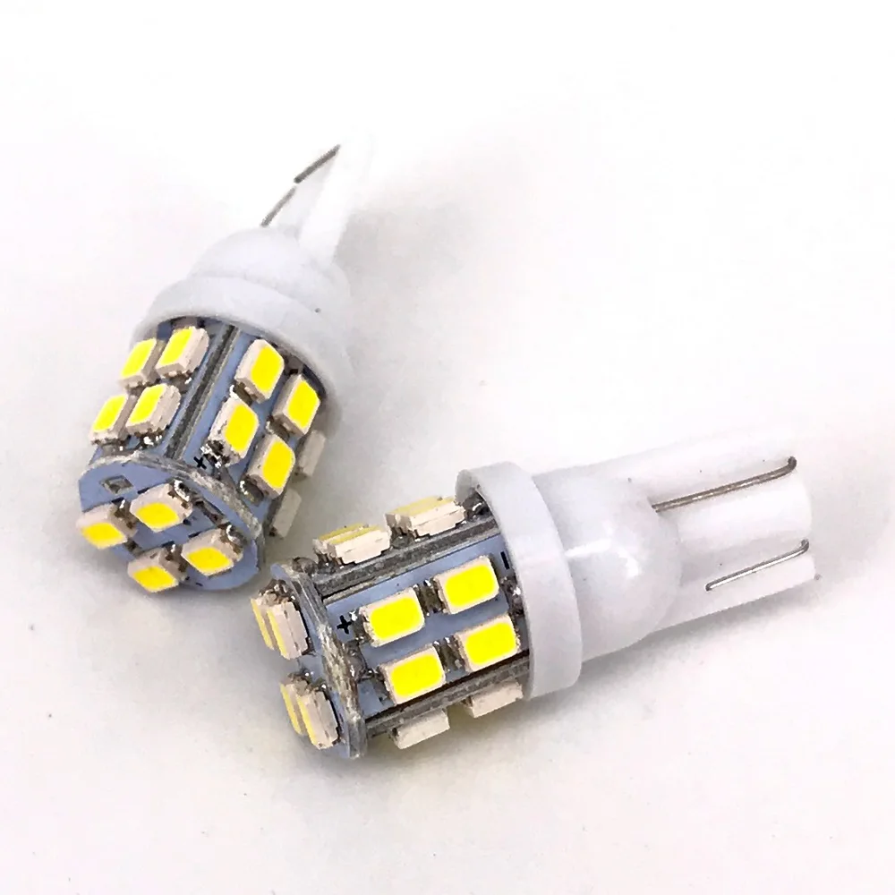 

300 шт., T10 1206 20smd 194 168, фотолампа для автомобиля, боковая фонарь с клиновидным цоколем W5W 501, белая лампа постоянного тока 12 В