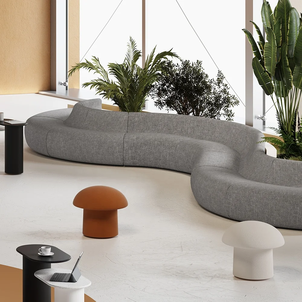 

#￥Customizable Arc Shaped Sofa for Home Furnishings Multiple Suitable for Modern Lobby Public Areas Office Sofa