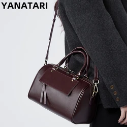 YANATARI Genuine leather woman bag shoulder bag Handbags ladies crossbody bags luxury designer minimalism bag Cattle leather