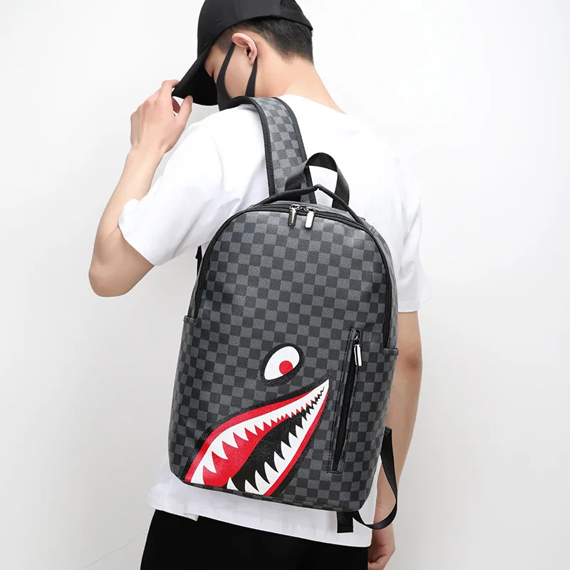 Nuovo zaino casual Shark Zaino da lavoro da uomo di grande capacità Zaino da scuola di alto valore per campus Borsa da viaggio per gita