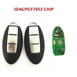2/3 buttons keyless Smart Remote Car key Fob 433mhz ID46 PCF7952 Chip For Nissa Micra Juke Sentra Patrol Navara Tiida  no logo