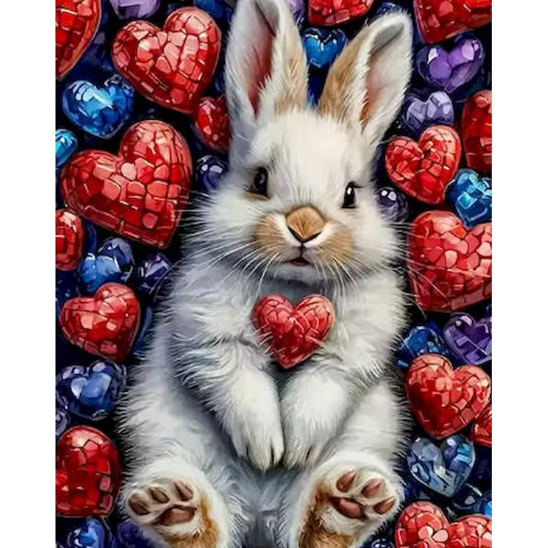 

GATYZTORY Rabbit Painting By Numbers Home Decor Picture On Numbers Animal Paint for Painting Paint Kit Paint Kit for Beginner