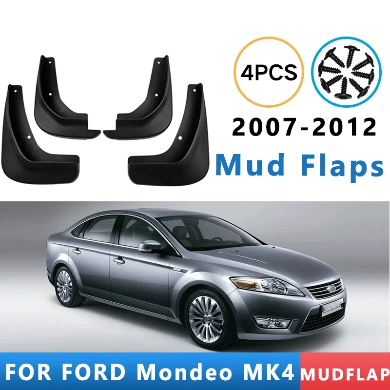 

Mud Flaps Fit for FORD Mondeo MK4 2007-2012 2008 2009 2010 2011 Mudguards Tire Fenders Splash Proof Accessories Wheel Guards 4ps