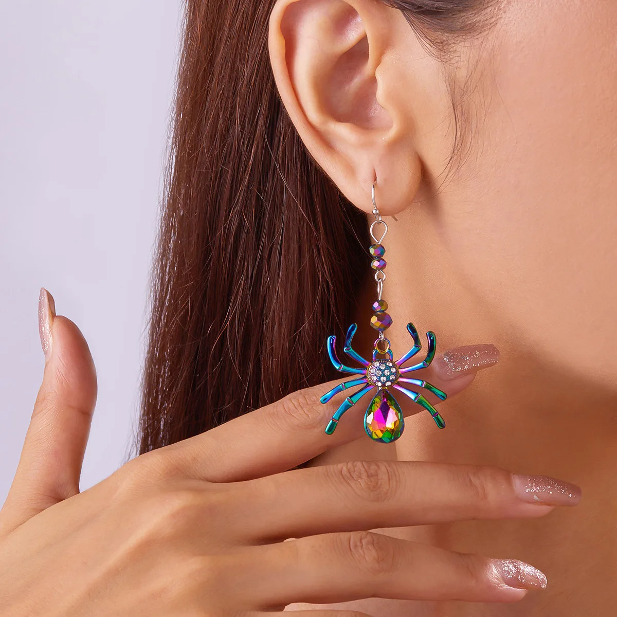 Europe and the United States new spider earrings women's holiday style all Halloween creative spider earrings all match view 2
