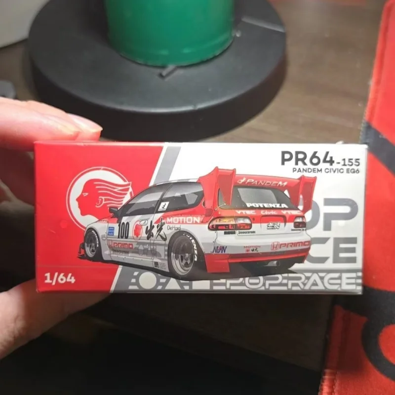 

POPRACE Foshan Exhibition Limited Edition PR64-155 PANDEM CIVIC EG6 die-cast simulation alloy car model collection ornament.