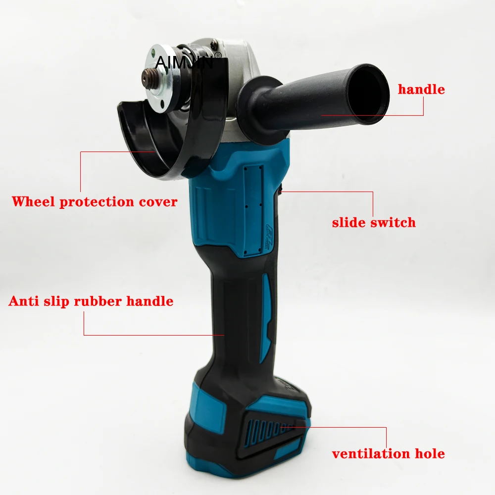 

AIMJIN DGA402 Angle Grinder Rechargeable Multifunctional Four-inch Lithium Battery Cutting Machine Electric Grinder