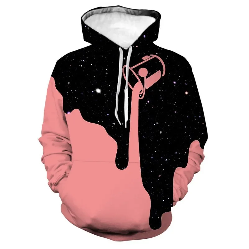 2024 Spring and Autumn men and women with the same hoodie new star cup 3D digital printing pattern men's casual sports hoodie ho