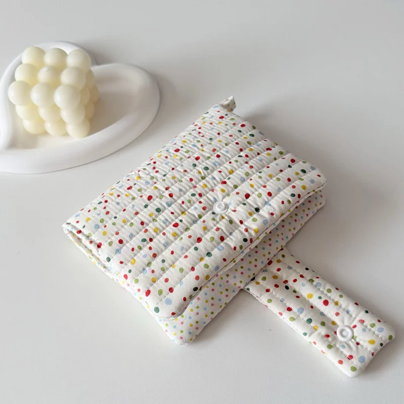 A5A6 Handmade Fresh Wave Dot Book Jacket คู่มือ Ins Wind Diary น่ารัก DIY หนังสือแจ็คเก็ตสําหรับเพื่อน Kawaii ปกหนังสือ