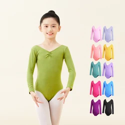 Girls Kids Ballet Leotards Ballet Dance Bodysuit Teen Soft Lining Dancewear Kids Nylon Short Sleeve Gymnastics Leotards