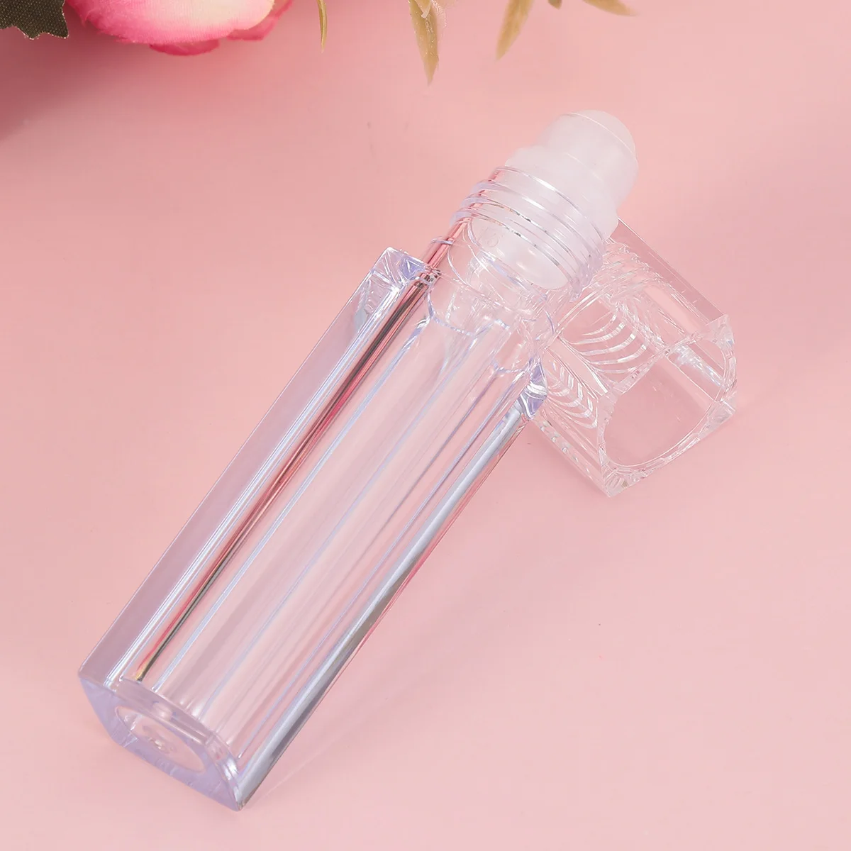 

1 Set 10Pcs Hydrating Lip Oil Vials Moisture Lip Refillable Roll-On Bottle Lip Oil Vials with Lid (Transparent Cap)