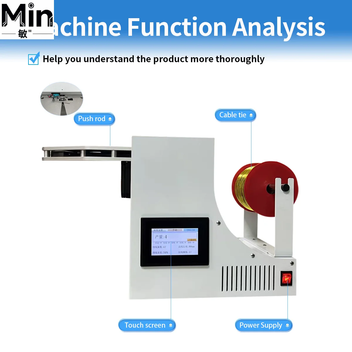 Automatic Touch Screen Bread Bag Twist Tie Machine Sealer Dispenser for Bakery Candy Fruit Toast Packaging Sealing Tool