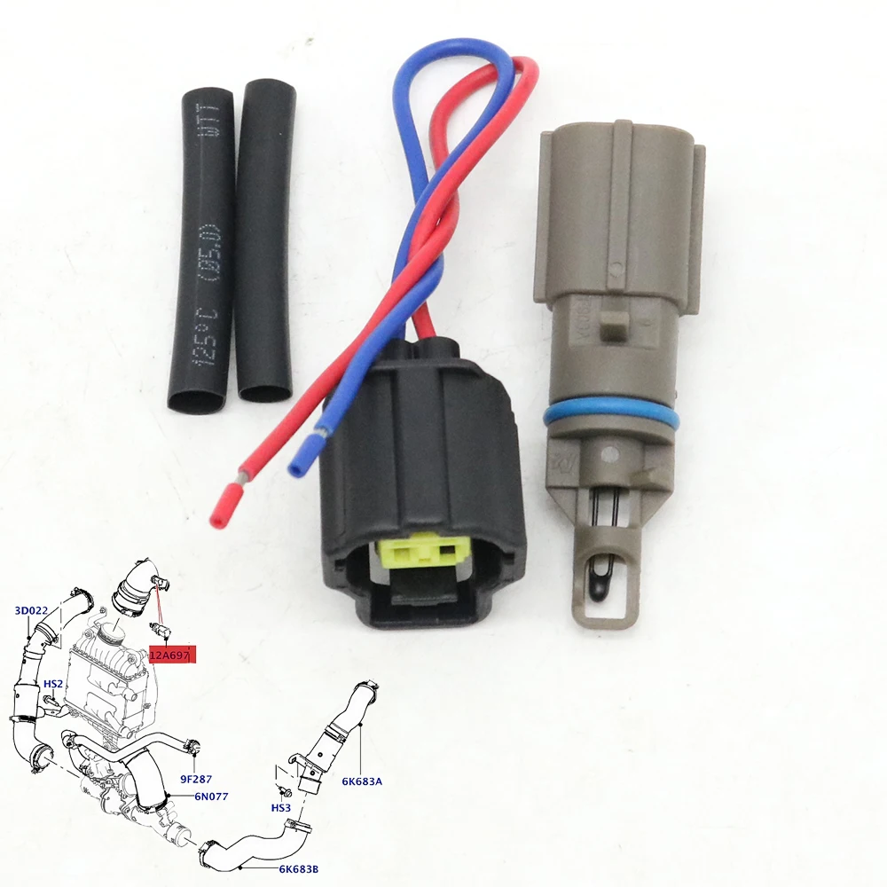 Sensor de temperatura del aire de admisión para Land Rover Discovery LR3 LR4 L319 Range Rover Sport L320 L494 Velar L560 para Jaguar F-Pace XF