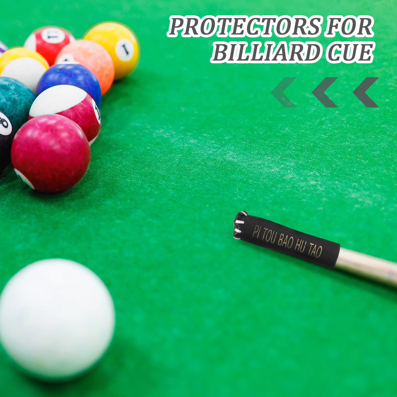 

High-Quality Billiard Cue Tip Cover Anti-Wear Sturdy Stitching Thickened Padding Ensures Tip Stability Portable Snooker
