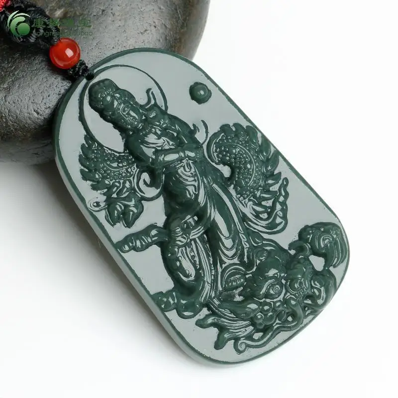 

Hotan Jade Pendant Guanyin Bodhisattva Jade Pendant Dragon Guanyin Necklace Pendant Energy Magnetic Field Wealth Attraction