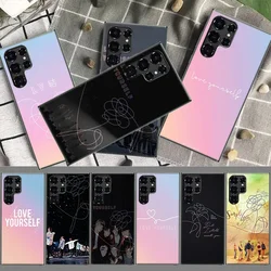 Love Yourself Flower Kpop DIY Printing Cases Phone Case for Samsung Galaxy S26 Ultra S25 Edge S24 S23 FE S21 Plus S20 S22 Cover