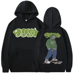 Raper Mf Doom Graphic Print Hoodie Mężczyźni Kobiety Hip Hop Fleece Oversized Bluza Męska Moda Trend Bluzy Męska Streetwear