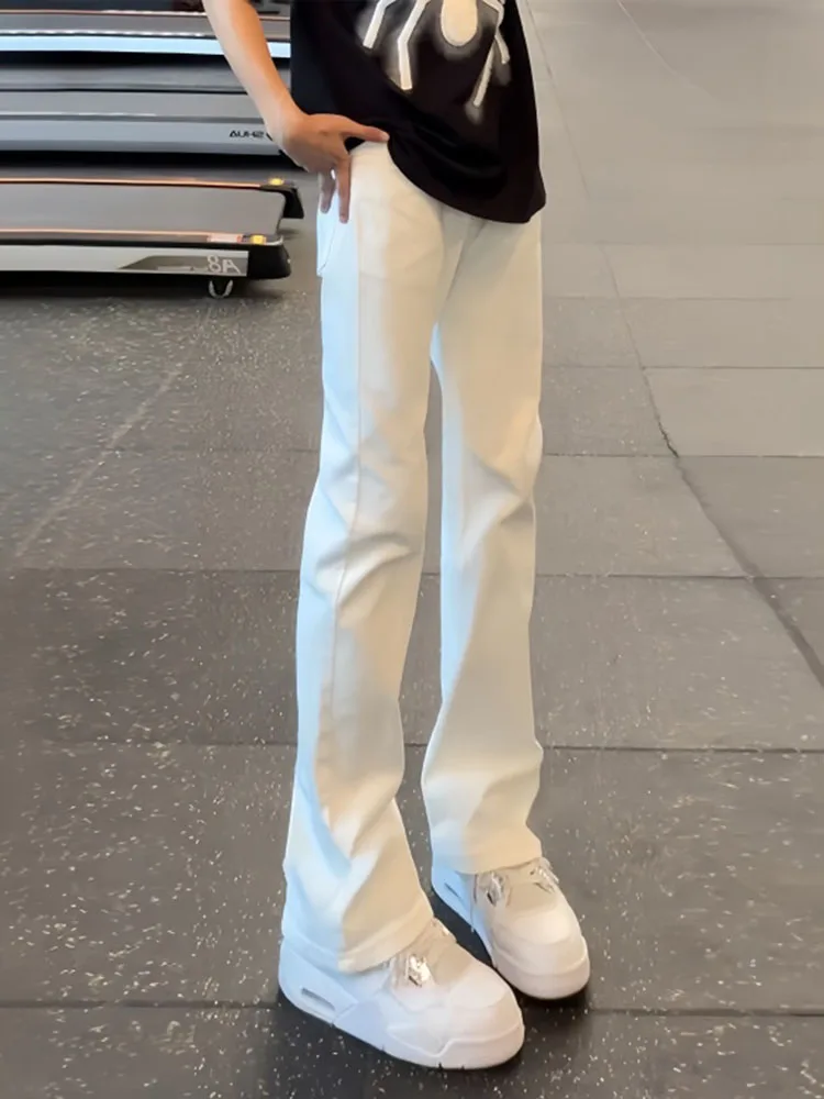 

Cleanfit белые мужские облегающие прямые джинсы High Street American Vibe эластичные широкие брюки молодежные модные джинсы