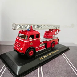 1: 43 DAF A1600 Fire Engine Die Casting Simulation Cloud Ladder Fire Truck Model Collection Ornament