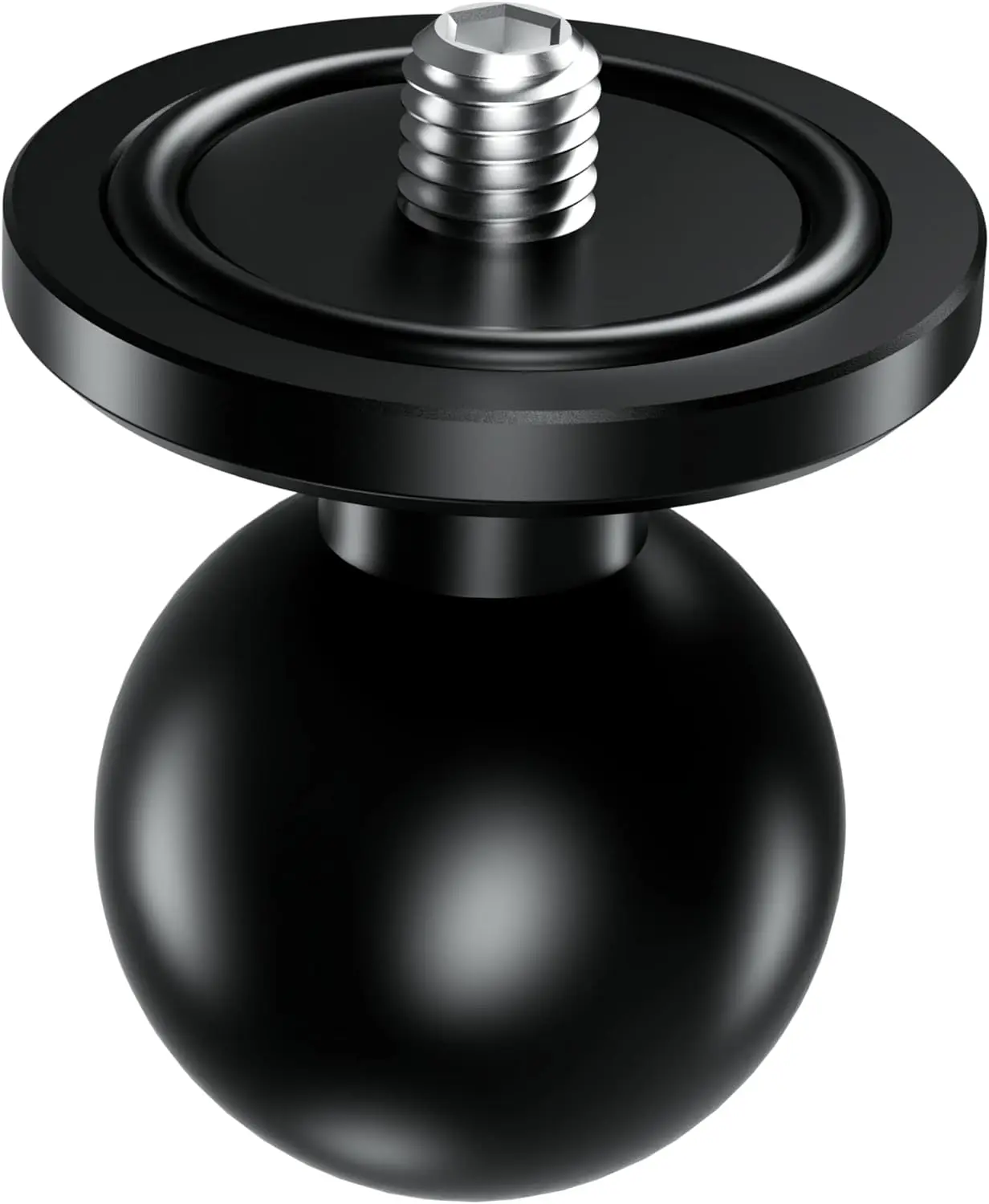 อะลูมินัมอัลลอยอะแดปเตอร์ลูกบอลขนาด1นิ้วพร้อมแกนเกลียวขนาด1/4 "-20" สำหรับกล้องแอคชั่นและกล้องวิดีโอที่รองรับการติดตั้งแรมขนาด B