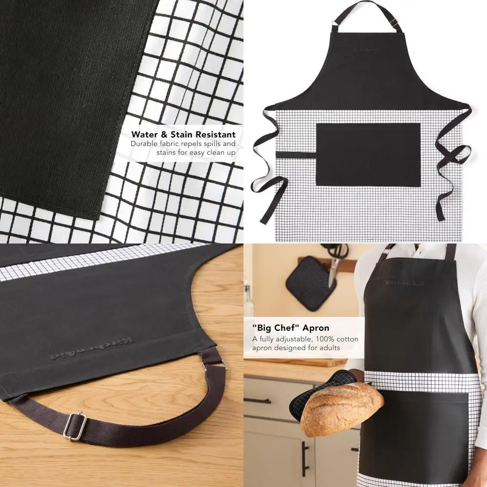 

Фартук для гурманов большого шеф-повара — устойчивый к воде и пятнам, для взрослых 32x28