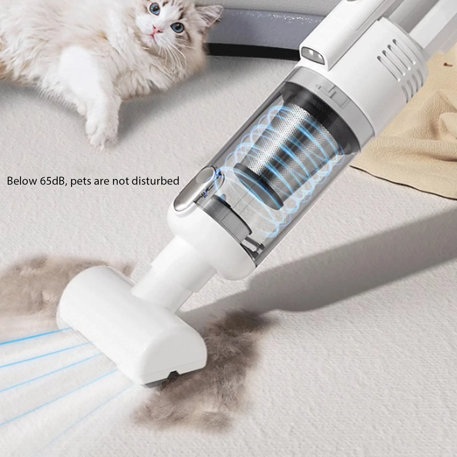 Hand Vacuum Pet Hair Eraser High Speed Full Automatic Quiet Handheld Vacuum Cleaner for Sofa and Car Pet Hair Eraser