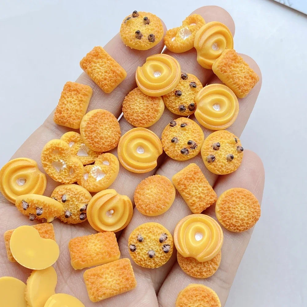 

50pcs Resin Mini Donut Cookies Nail Art Flatback Rhinestone Scrapbook DIY Wedding Applique Jewelry Accessories Crafts