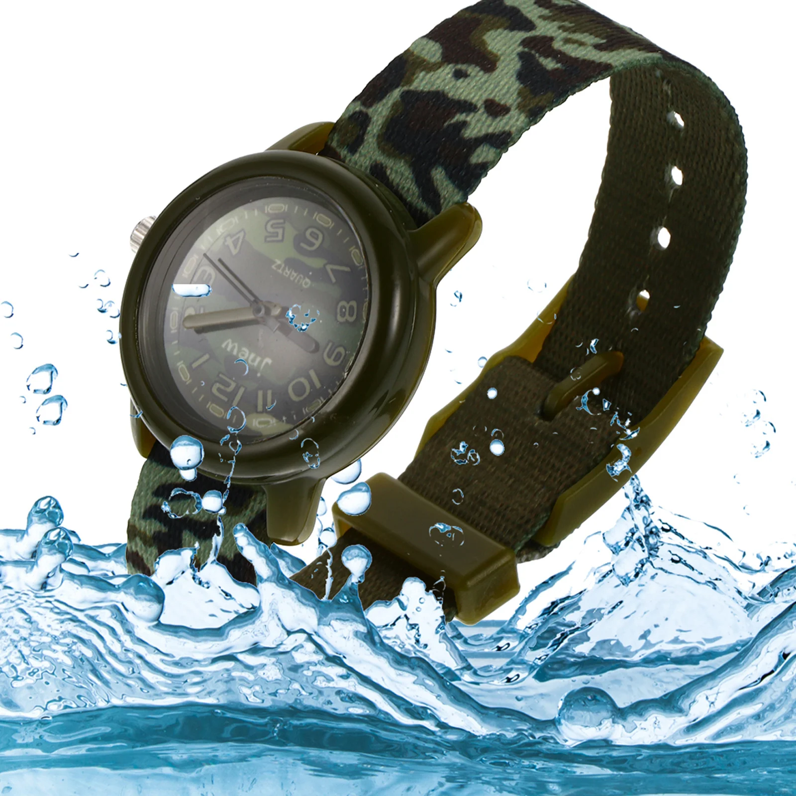 1Pcs Waterproof Watch Creative Camouflage Wristwatch Comfortable Casual Travel Quartz Timepiece for Waterproof Watch