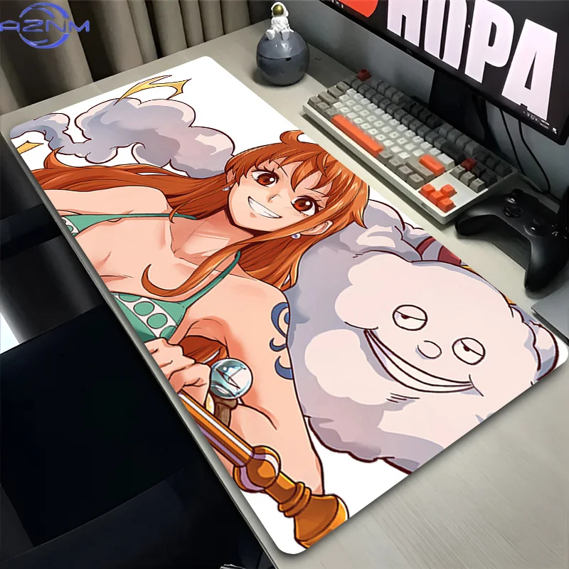 Hot Anime  Mouse Pad kawaii Gaming Accessories one piece Nami Varmilo Keyboard Pad Gamer PC Computer Desk Mat Rubber Mousepad
