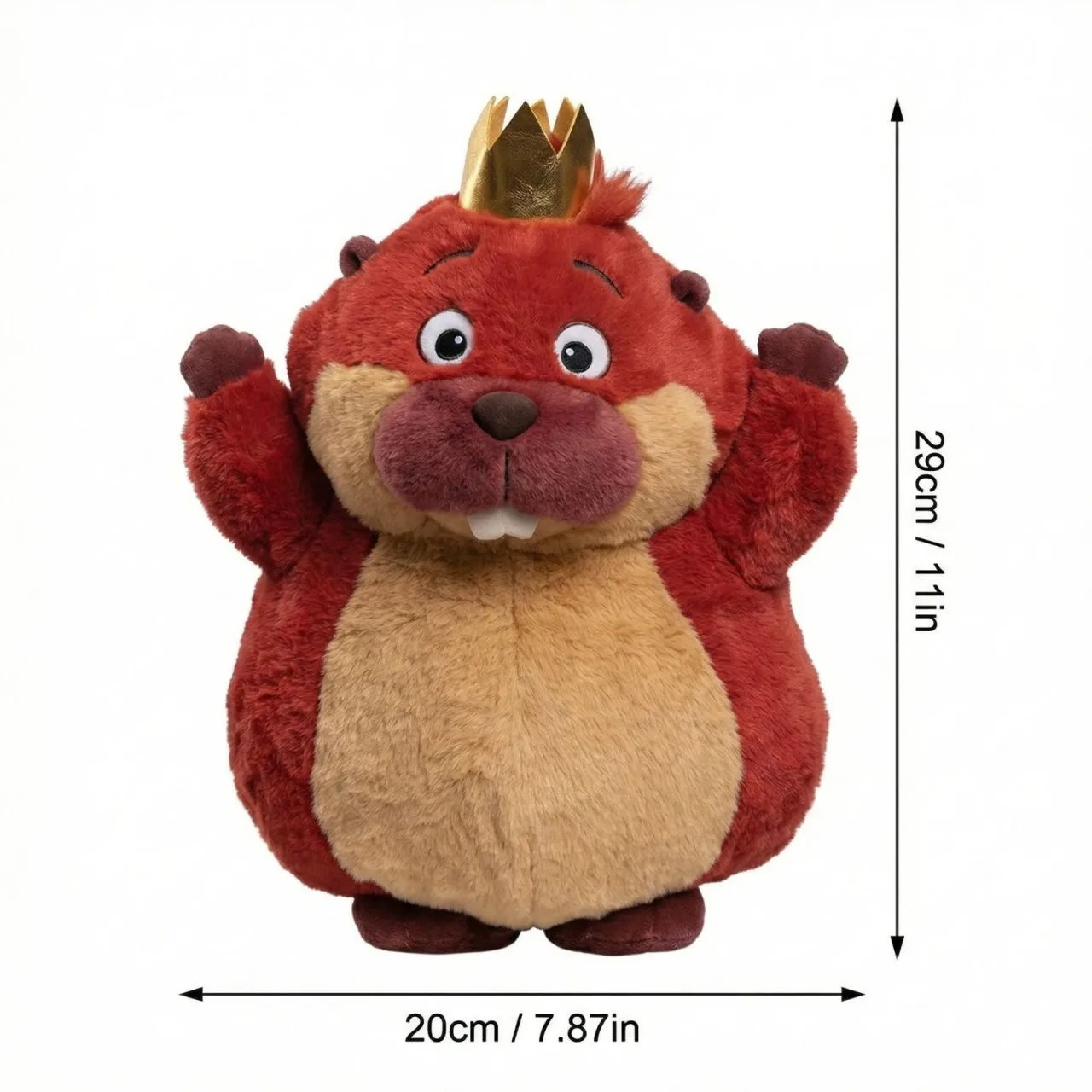 Hoppers Workin' Out King George Feature PlushToy for Kids and Movie Fans, Inspired by The Hoppers Movie Kids Toys for Ages 3 Up