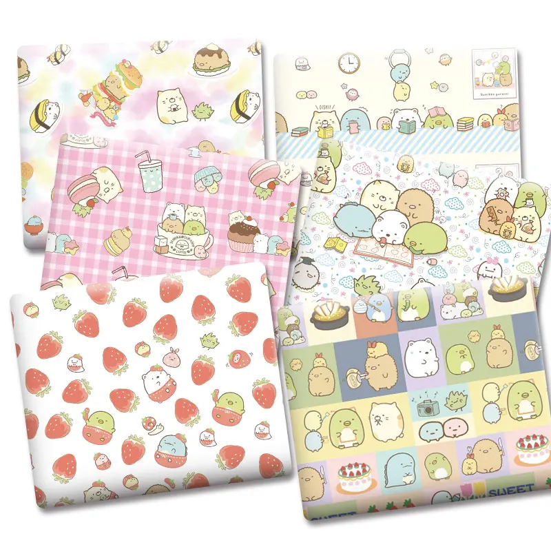 

Cartoon DIY handmade sewing patchwork quilting baby dress home sheet 140cm printed sewing kids fabric