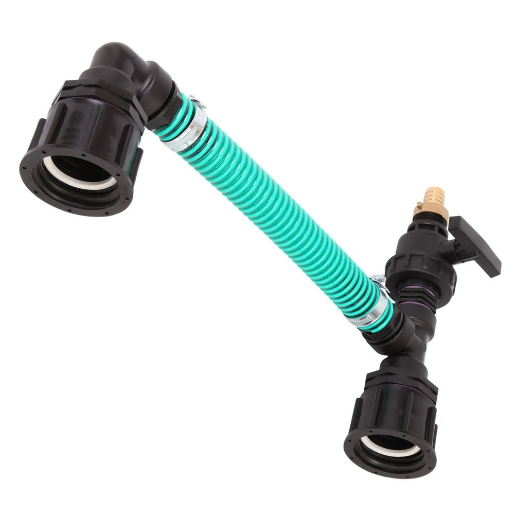 S60x6 Thread IBC Adapter Dual Connection System for Water Transfer Between Two IBC Tanks in Horticultural and Municipal Projects