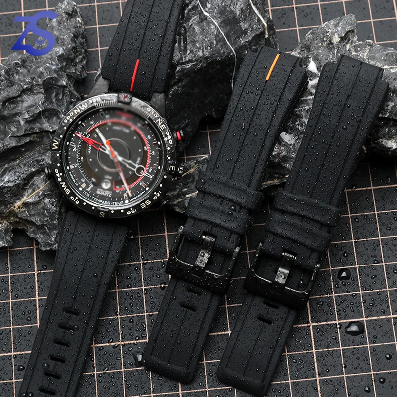 Silicone Rubber Bracelet Watchband For Timex Watches T2N738 T2N739 T2N720 T2N721 T49706 Watch Band Sports Strap 24*16mm