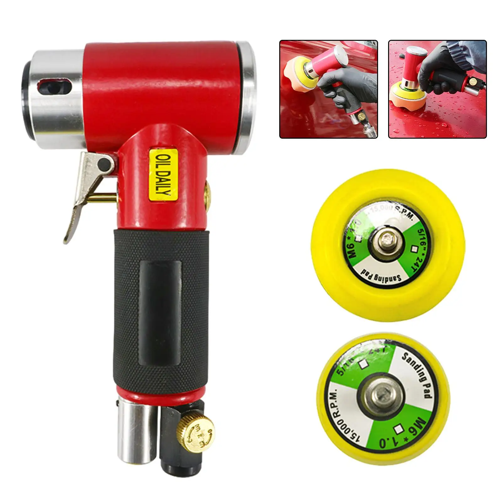 

Mini Orbital Air Sander Car Polisher Metal Aluminum Alloy Pneumatic Polisher