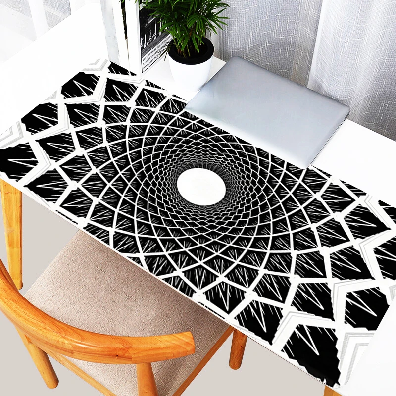 Mouse pad com linhas artística - Gaming Accessories White avaliação e preço