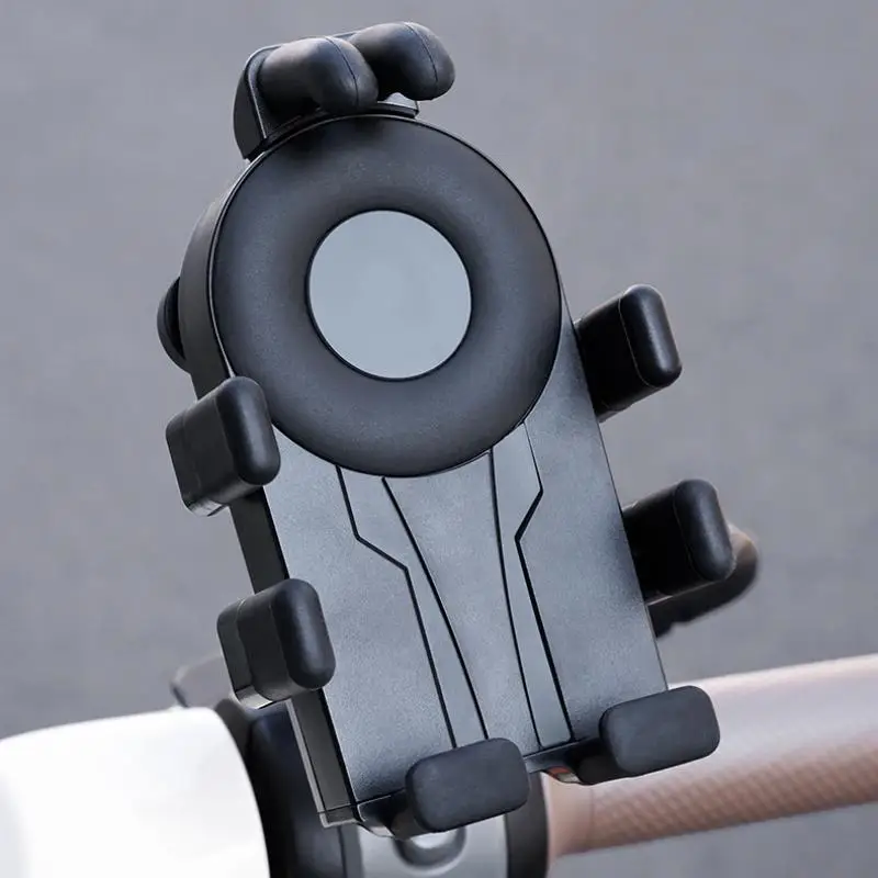 Motorcycle Cell Phone Holder GPS Shockproof Smartphone Handlebar Rearview Mirror Mount Airbag Shock Absorber Bracket
