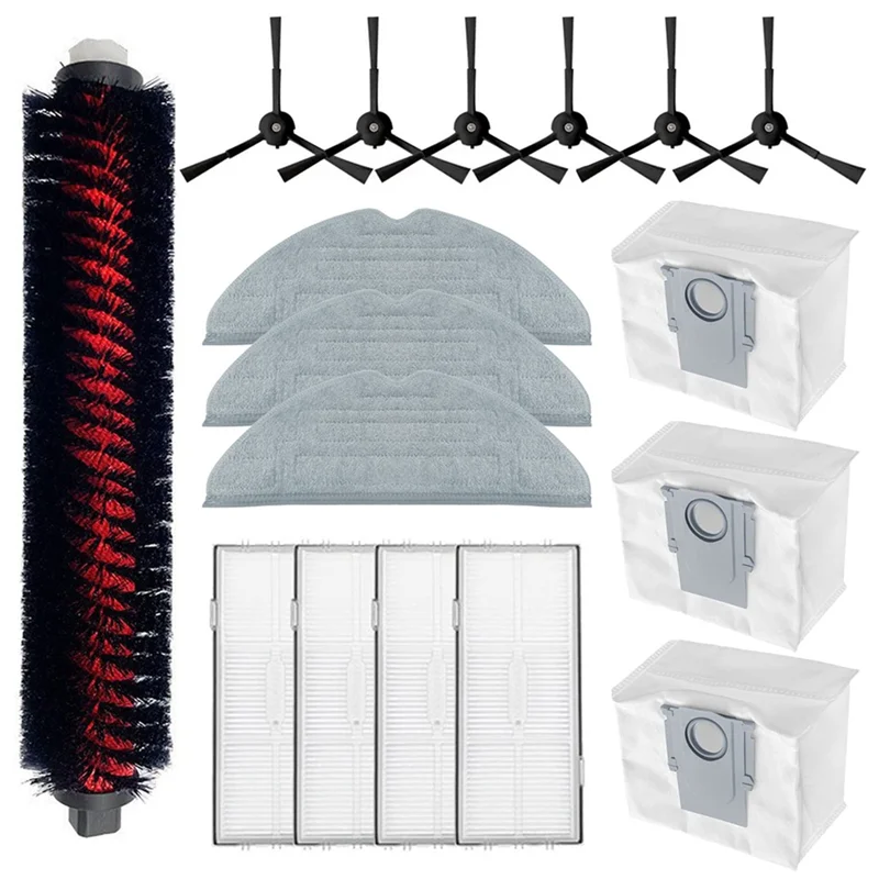 

Premium-For Roborock S8 Pro Ultra/S8+/S8 Vacuum Parts Accessories Dock Self-Cleaning Side Brush Mop Cloths HEPA Filters Dust Bag