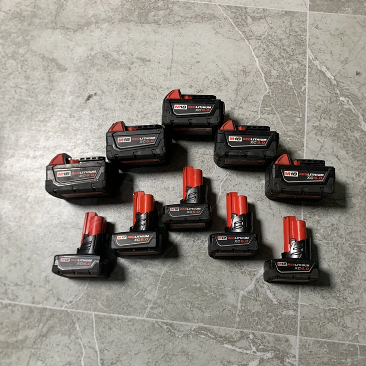 Milwaukee M12/6.0AH M18 Red Lithium 5.0AH Battery second-hand