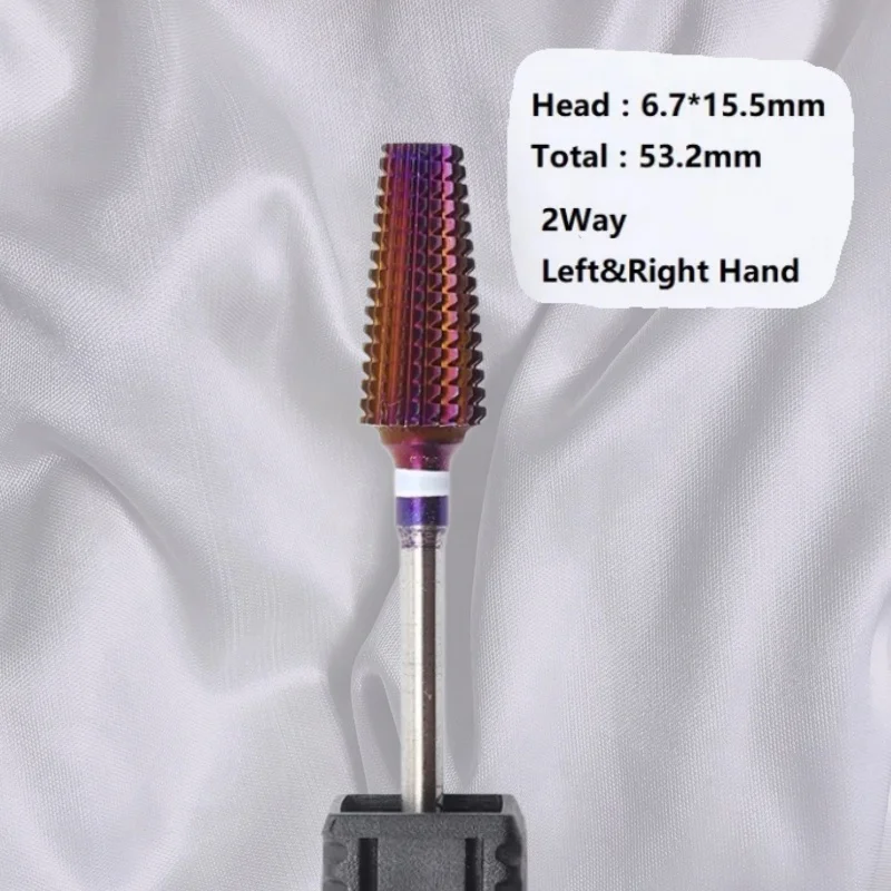 

Hot! Purple Pro Whole Carbide Nail Drill Bits Nail Art Electric Drill Machine Files Nail Art Tools cut and polish bottom nail