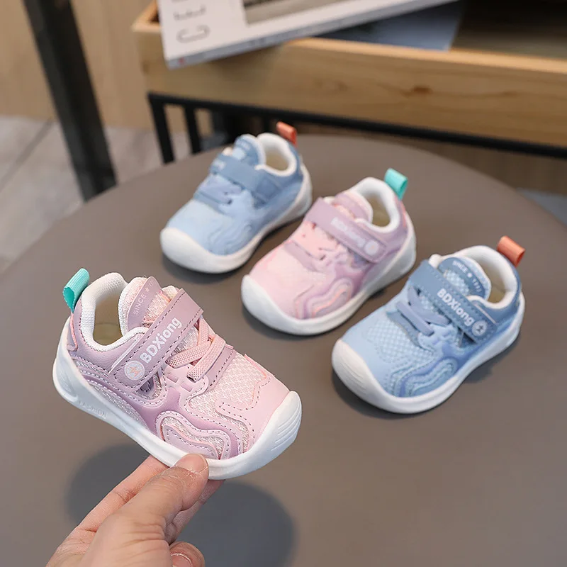 Spring Autumn Baby Girl Shoes Comfortable Mesh Breathable Toddler Sneakers Soft Bottom First Walkers