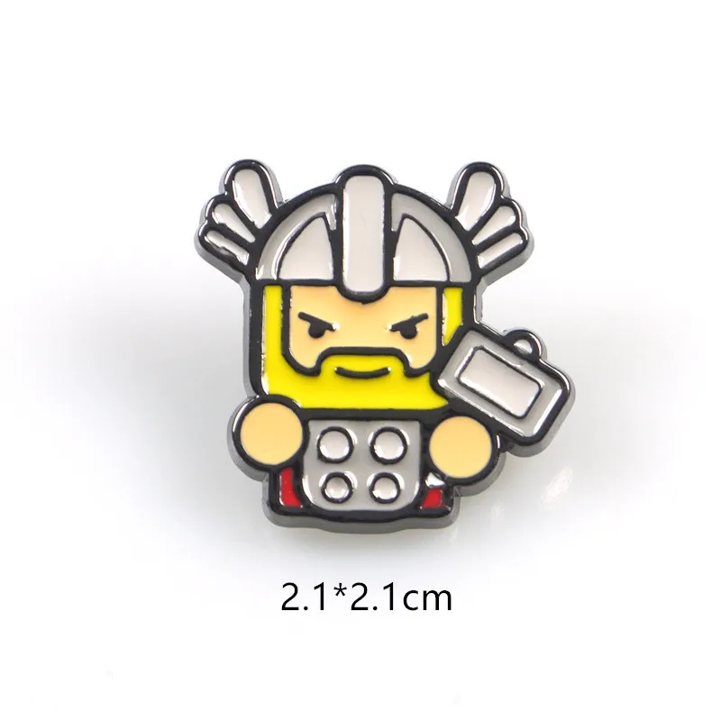 Marvel Captain America iron Man Enamel Brooch Pin Metal Badge Backpack Clothes Lapel Funny Jewelry Gift for Friends Children