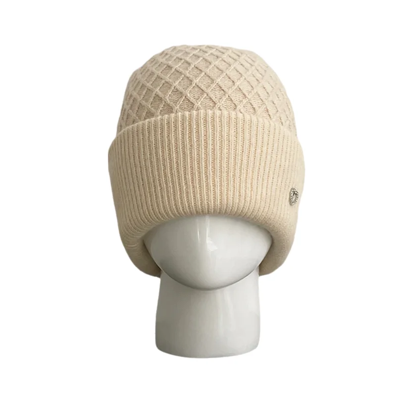 AliExpress Winter Angora Hat Women Knit Double Layers Thick Soft Warm Accessory For Skiing Autumn Outdoor Sports Cycling