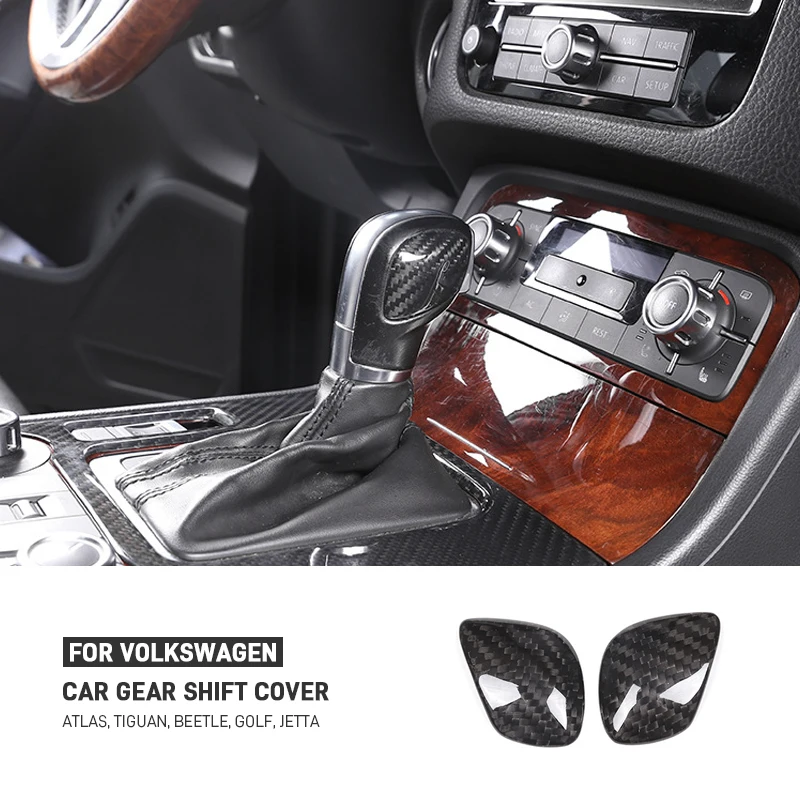 

For Volkswagen VW Golf 5 7 GTI Passat B6 B7 Magotan Lavida CC Jetta Bora POLO Real Carbon Fiber Car Gear Knob Panel Trim Sticker