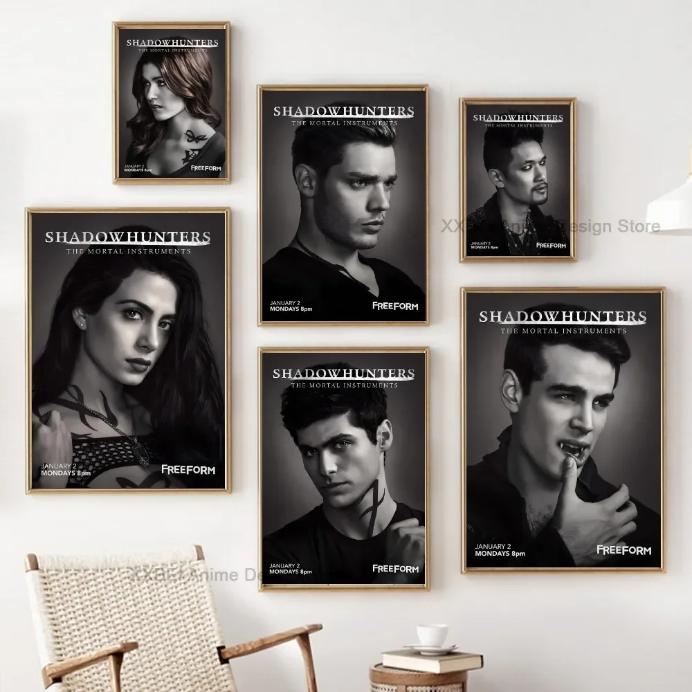 1pc Shadowhunters TV Series Poster Decorative Painting Bedroom Wall Sticker Living Room Cafe Entrance Modern Art Interior Mural