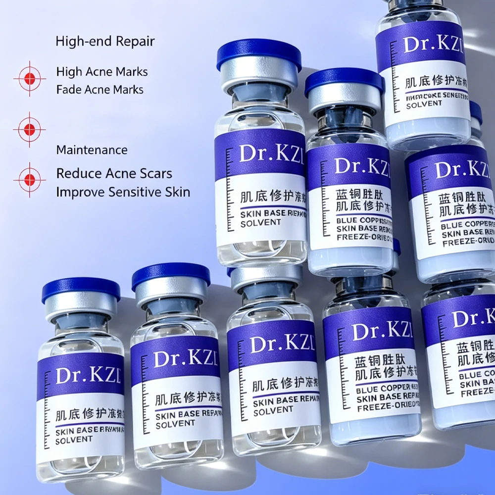 

Премиум-порошок GHK-Cu Blue Copper Peptide (лиофилизированный) в ампулах: бустер для кожи, восстанавливающий следы от акне, для поврежденной и чувствительной кожи