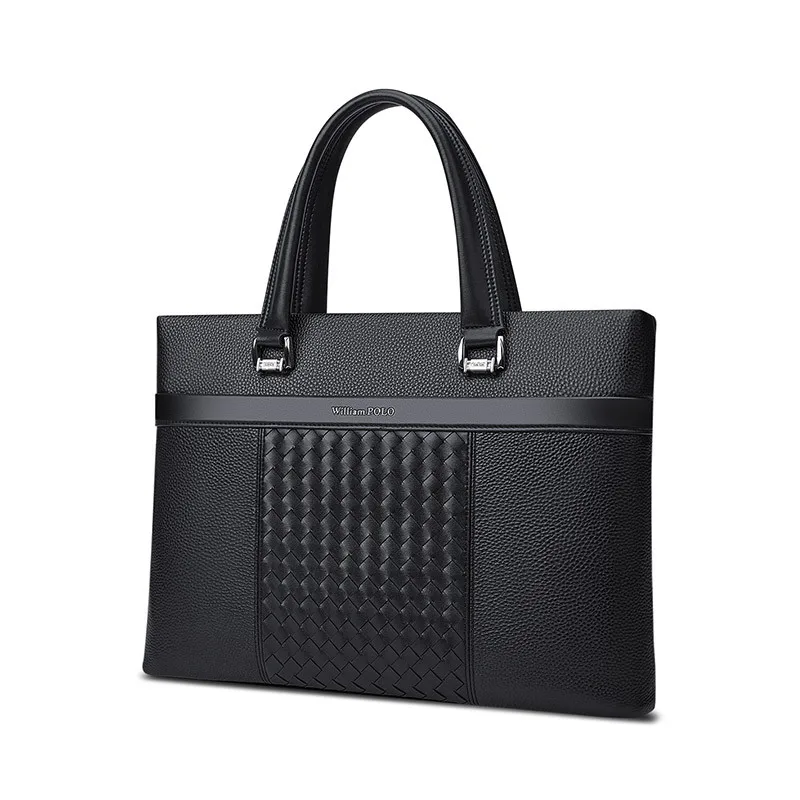 Men's Genuine Leather Bag Briefcase Genuine Leather Business Single Shoulder Men's Crossbody Large Capacity Casual Bag Handbag