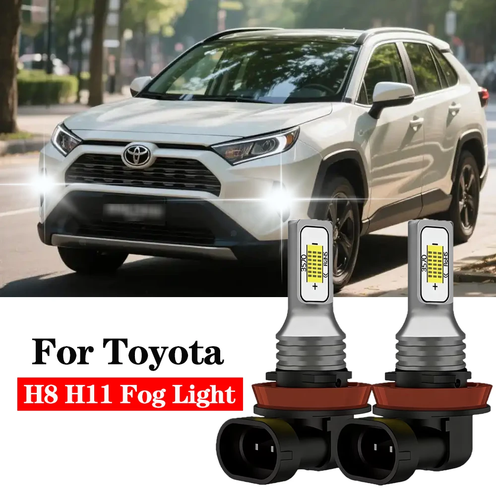 

BMTxms H8 H11 H16JP LED Car Fog Light Lamps DRL Bulb For Toyota RAV4 Auris COROLLA Yaris CAMRY 6Th 7Th Gen Sienna Land Cruiser