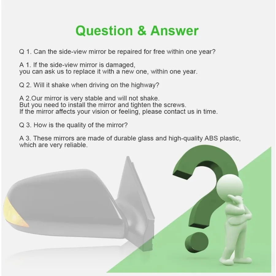 مرايا جانبية يسار ويمين تناسب إشارة الانعطاف 20052010 Scion tC SC1320102 SC1321102 لتعزيز الرؤية وS #5