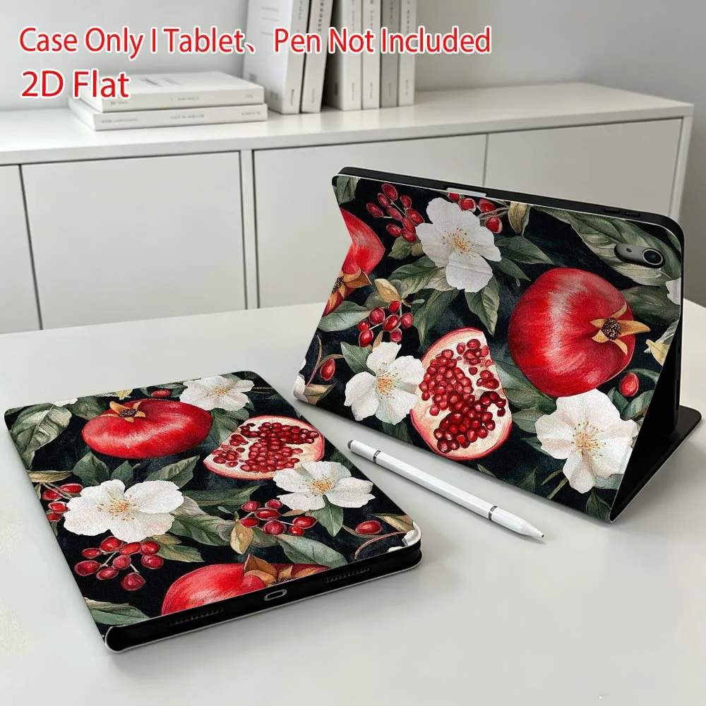 Retro pomegranate Soft For Apple iPad Pro Mini A16 A17 A14 4 5 6 7 6th 12th 9Gen 12.9 11 13 M4 inch Tablet Case