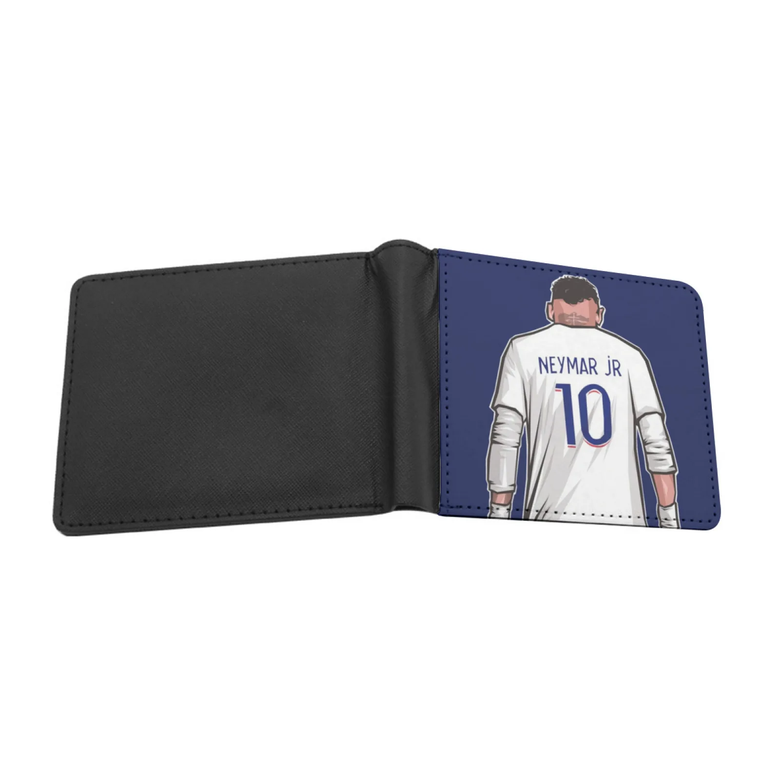 Jr ? ? ? ? ? Personalized Men's Leather Wallet Credit Card Pouch Purse New Illustration Goal Celebration Sport Football Soccer